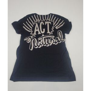 Chipotle Employee T-Shirt Women Size‎ Large. Black 'Act Natural' Retro.